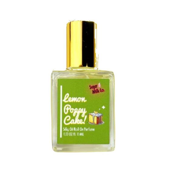 Sugar Milk Co. LEMON POPPY CAKE Roll-On GOURMAND Travel Size ROLLERBALL Dessert - Picture 1 of 5
